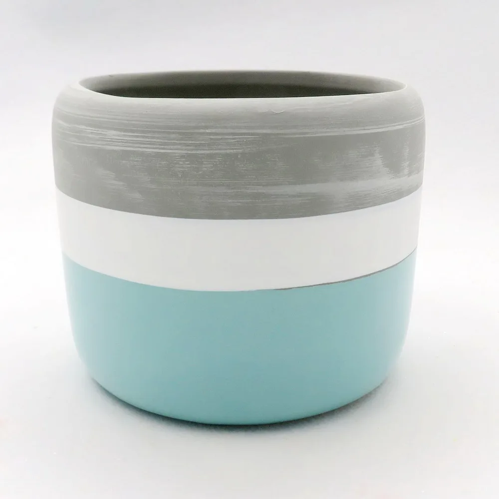 无釉手工长方形陶瓷盆景