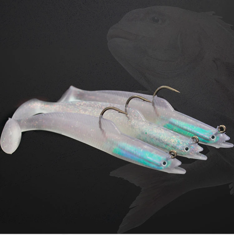 

Gorgons 160mm 31g paddle T tail Fishing Hook Sand Eel Carp Sinking Fishing Soft Lead Lures Swim shad