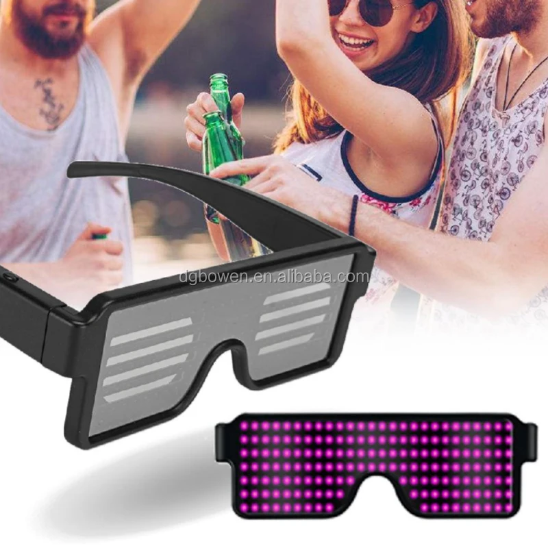 25 Packs LED Glasses 5 Neon Colos Glow In The Dak Paty