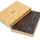 Homens Carteira de longo Carteiras de couro Moda colorida