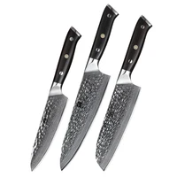 

3pc professional Japanese Damascus steel kitchen chef knife set