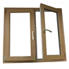 European style wooden grain wooden color windows UPVC wood finished window