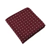 Hot Selling Mens High Fashion Polka Dot Custom Silk Jacquard Woven Wedding Wholesale Handkerchief