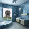 Custom size pattern digital 3d printed roller blind