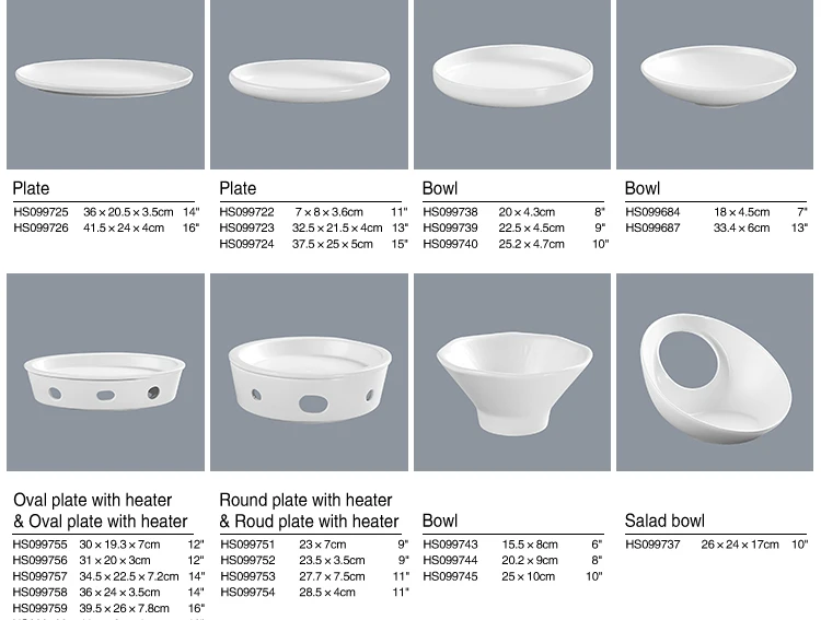 White restaurant use ceramic ware china porcelain dinnerware set