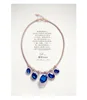 Sapphire necklace sapphire statement necklace blue wedding necklace
