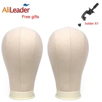 

AliLeader High Quality Hotsale Cheap 21" 22" 23" 24" 25" Canvas Block Head Mannequin Head Extension Tool For Wig Making