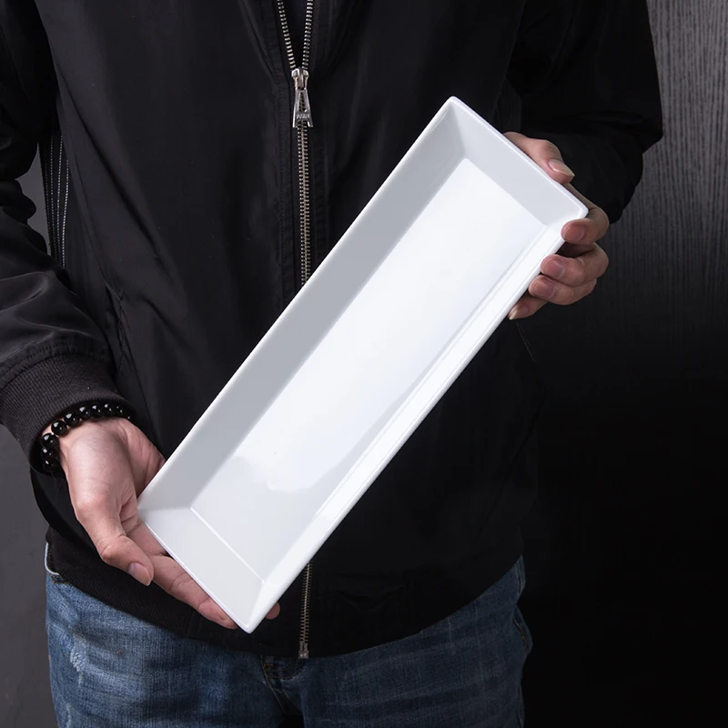

Tableware high quality glazed porcelain tray ceramic  cheap white dinner plates for restaurant
