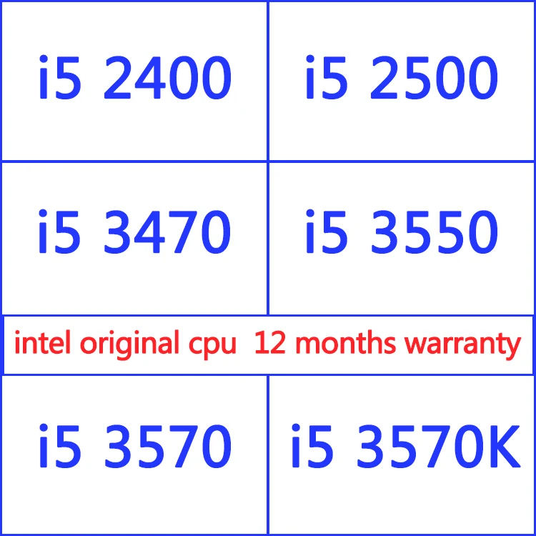 Vanlga Core i5 2500 i5 2500K processor i5-2400 i5 2400 cpu for intel 2400