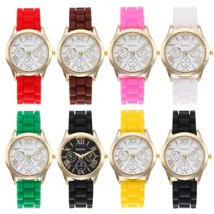 Geneva silicone watches Korean version of candy color lady watches wholesale