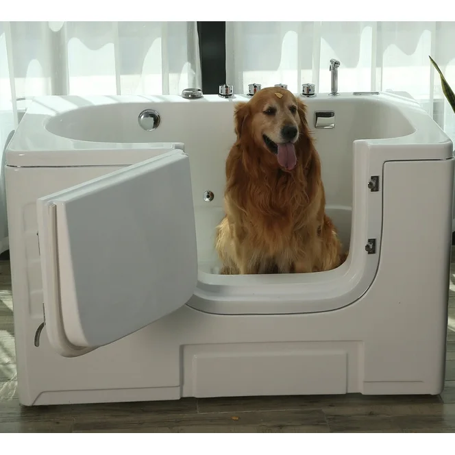 

2021 new pet products/dog grooming table/dog bathtub with massage and ozone, White