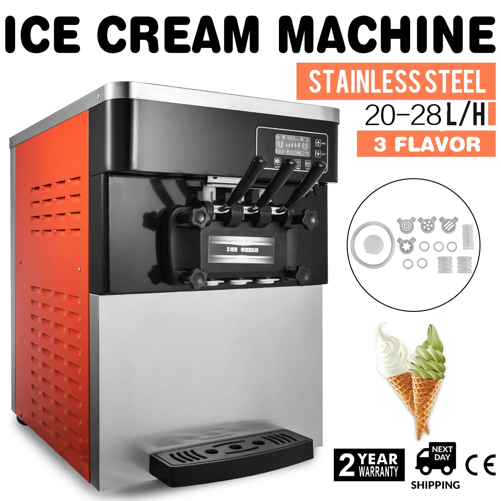 YKF826T 2028kg/h Commercial Mix Flavor Soft ice cream making machine, View Mix Flavor ice