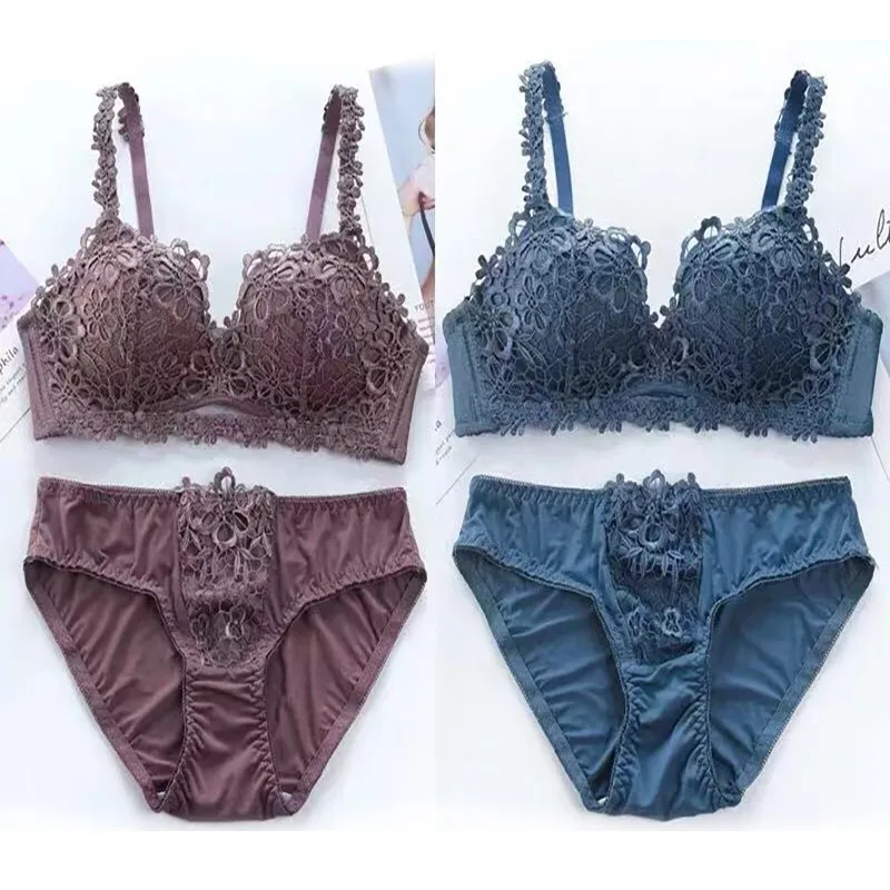 Lace Underwear Set Sexy Bra Set Sexy Fancy Bra Panty Set Transparent Hot Young Girls Sexy Push