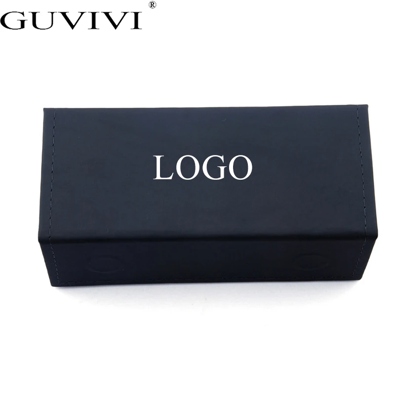 

GUVIVI PU material custom logo Black Protective box Sunglasses case 2021, Black, red