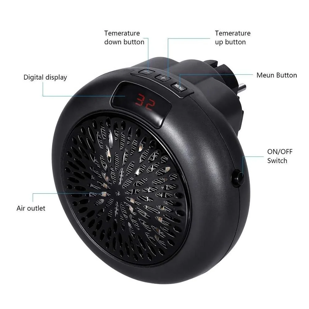 Ptc Portable Personal Electric Fan Heater Wall Mounted Mini Handy Fast Heater Buy Ptc Portable