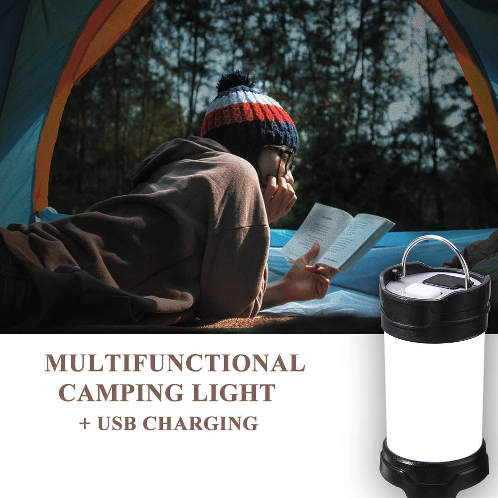 18650 li-ion battery camping led usb rechargeable led camping light for outdoor factory