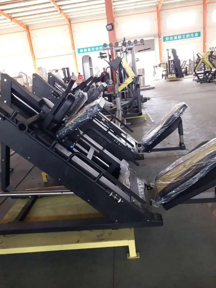 
gym fitness equipment plate loaded leg press hack squat machine 