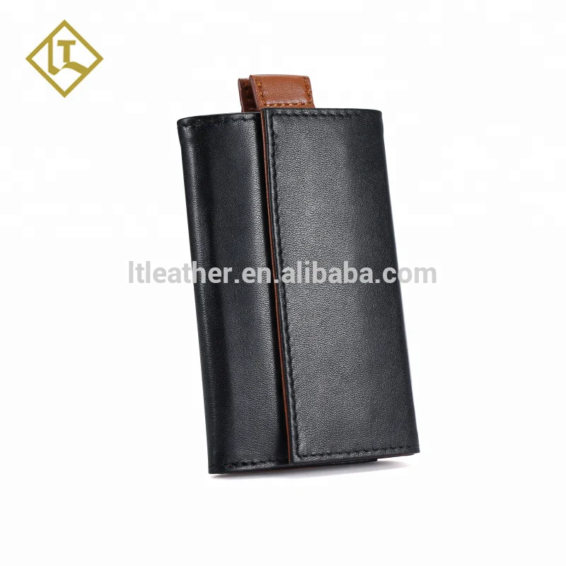 Box of 20 Wallets Billfold New Western Union black tri-fold with pockets leather