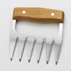 Wholesale Professional BBQ Processing Tools Stainless steel Bear Meat Claw Meat Remover With Wooden Handle