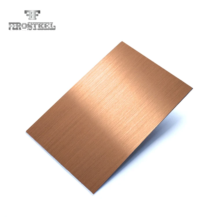 Rose Gold Hairline Finish 304 Stainless Steel Sheet For Decoration ...