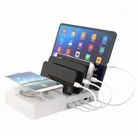 

Hot sale Multiple USB charger 5 port mobile phone docking usb charging station with wireless charger station