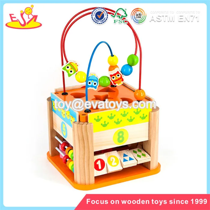 kids wooden activity cube