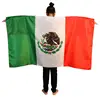 New coming trendy style green white red stripe foldable neck belt mexico body flags