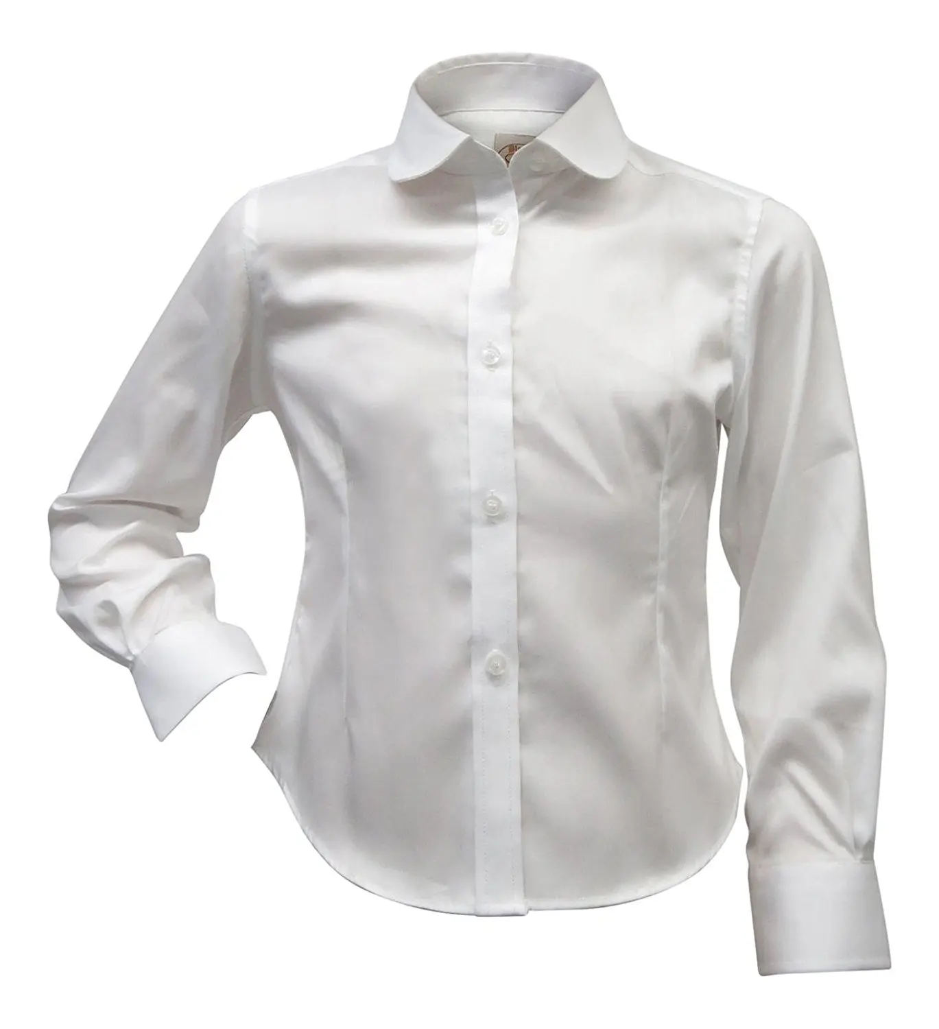 Half Shirt Blooks Girls Mandarin Collar Pinpoint Oxford Dickey