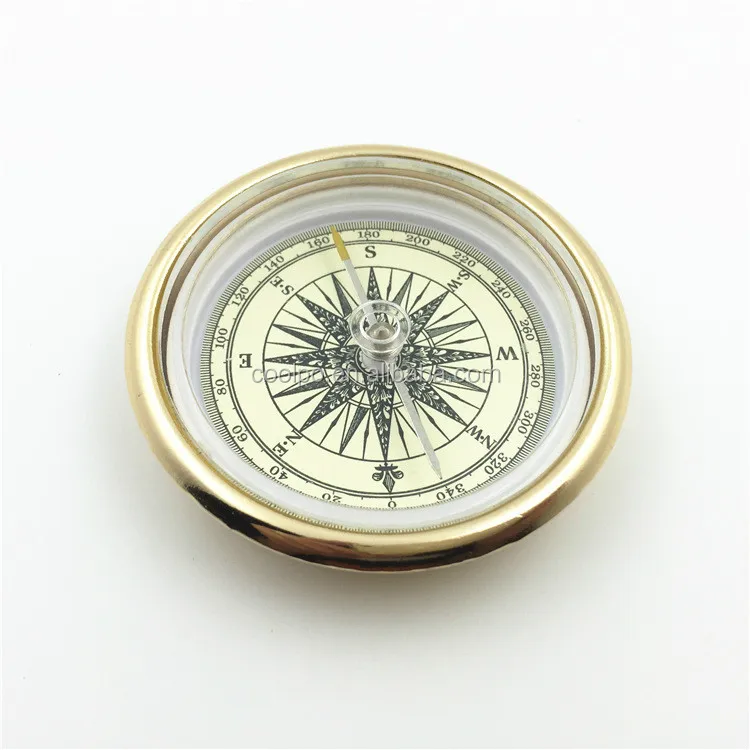 Brass compass 2 inch , pocket compass , qibla direction compass with box