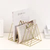 Simple Nordic triangle wrought iron desktop storage rack