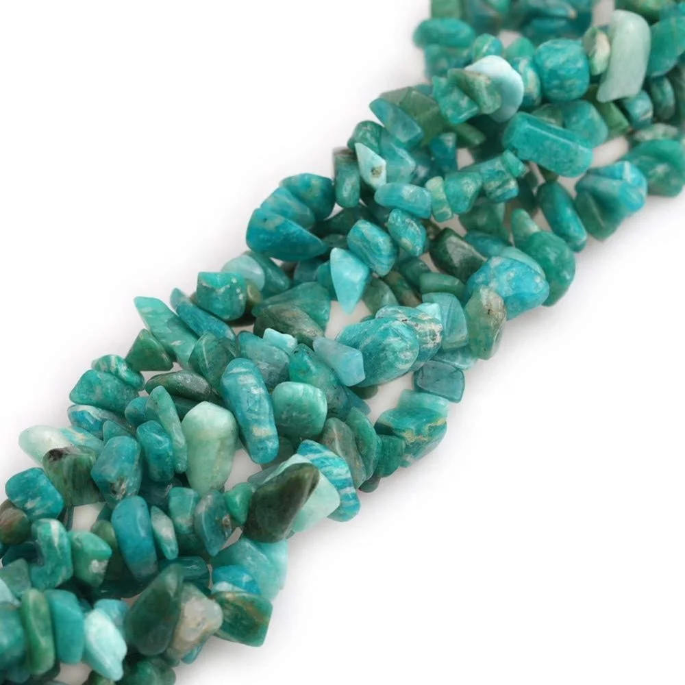 

Wholesale 5-8mm Freeform Amazonite Gravel for Jewelry Making Blue Green Amazonite Chips Beads 33", 100% natural color