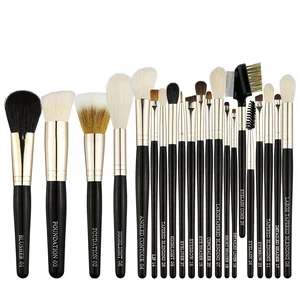 BEILI Makeup Artists' Choice Black 21pcs make up brushes Natural goat pony hair Matte handle makeup brush set stock