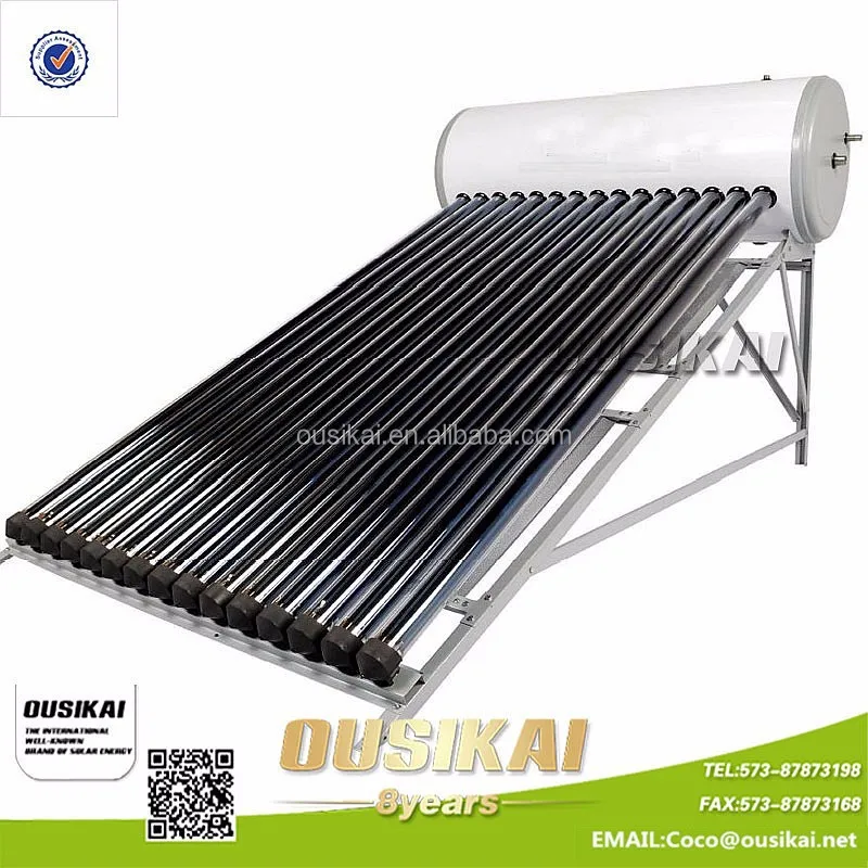 
100L-500L Manufacture Best Price Pressurized Solar Water Heater Solar Geysers 