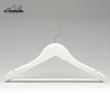 Children Kids White Wooden Hanger with Bottom Bar