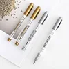 Gold and Silver 1.5mm Metal Waterproof Permanent Paint Marker Pens Sharpie for Student Supplies Craftwork Pen Art painting