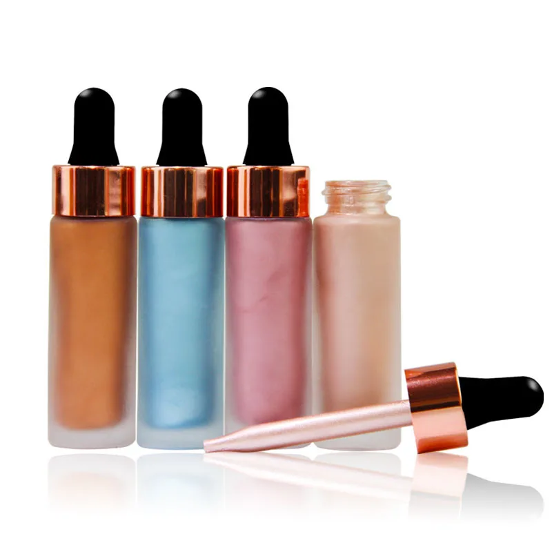 

Colorful highlight mini bottle private label available face highlighter, 6 colors