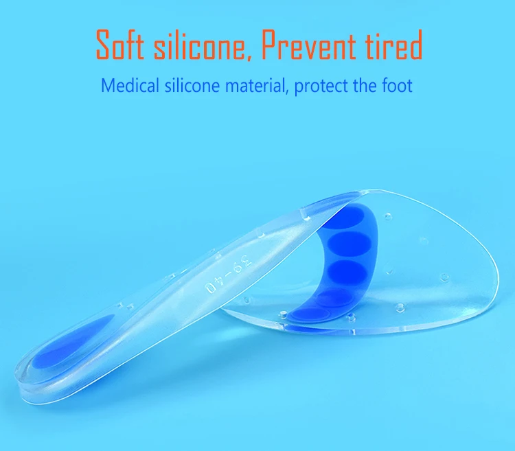 Soft And Comfortable Medical Silicone Gel Shoe Insole Diabets Gel