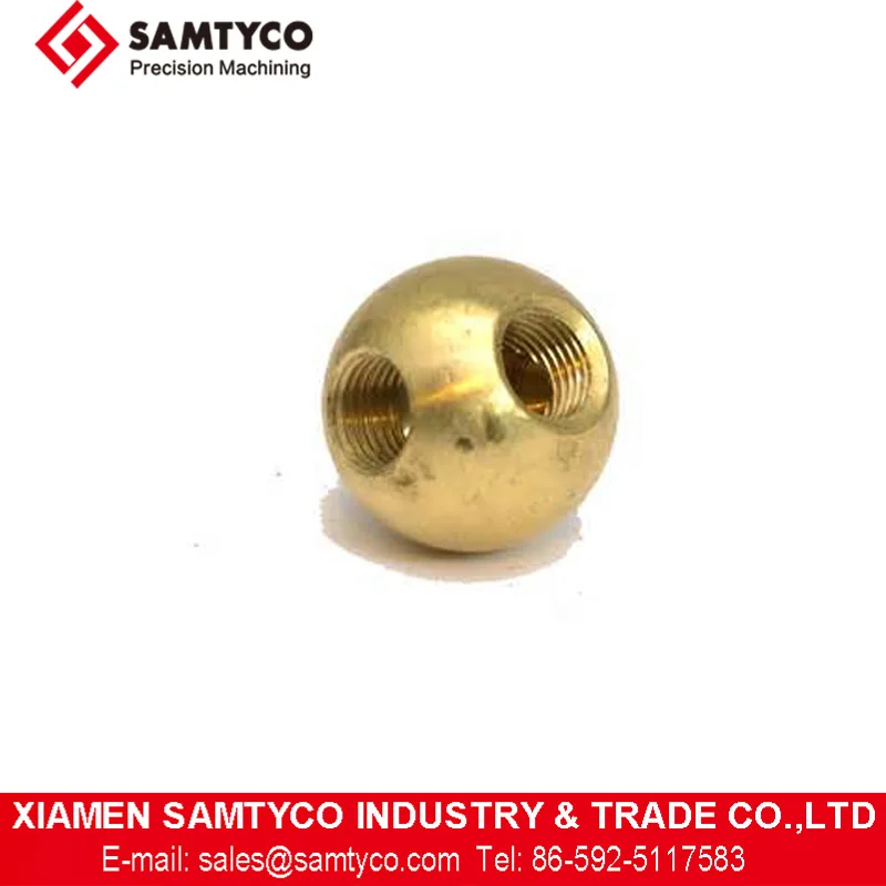 High Precision Lathing Parts Solid Brass Balls Threaded Buy Brass