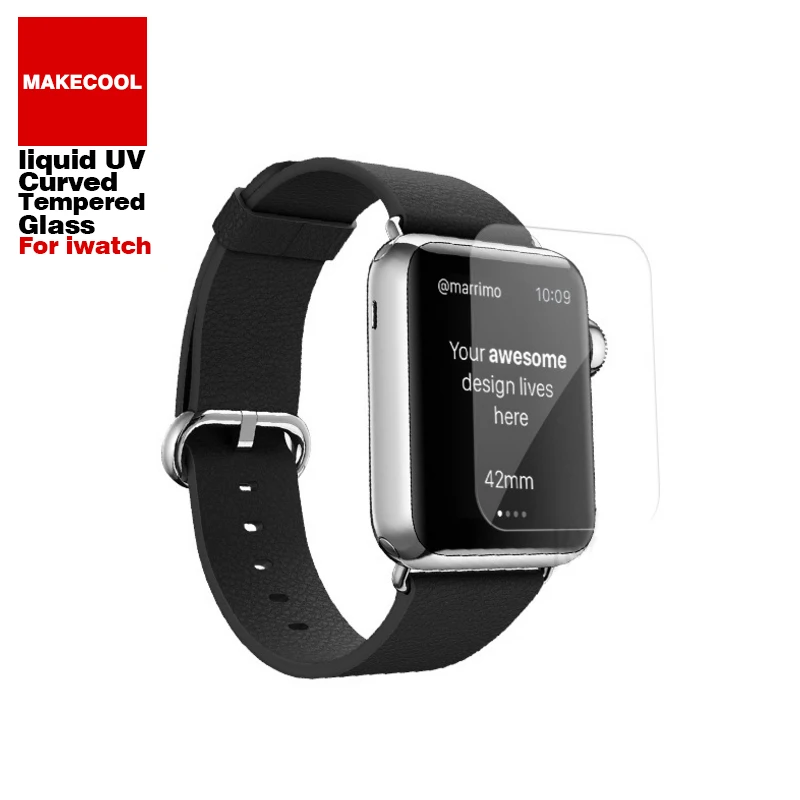 

Smart watch full protection tempered glass screen protector for Smart watch, Transparent