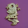 die cast golden dragon metal plate descorative plate
