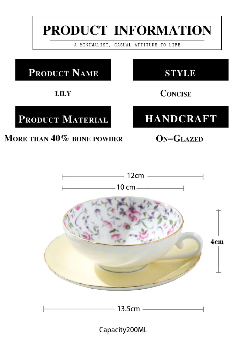 Details about   Big Capacity Porcelain Teacups Japanese Style Pigmented Drinkware Cup And Saucer 