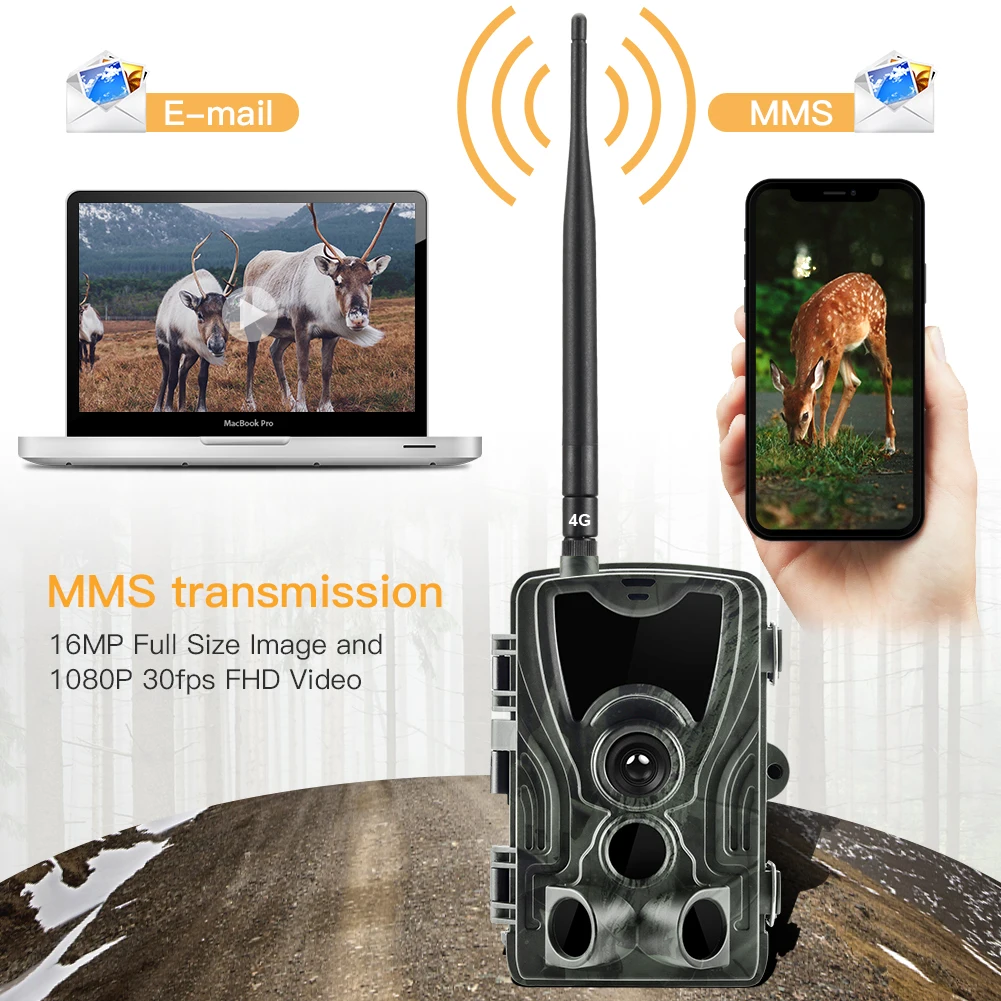 HC-801 GSM/LTE 2/4G 20MP 1080P Trail IR Night Vision Wildlife Hunting Camera US 