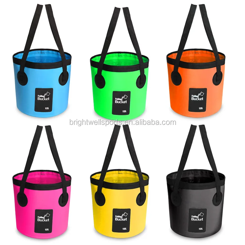 Wholesale Outdoor Folding Fishing Bucket Ocean Dry Collapsible PVC Wetty Bucket