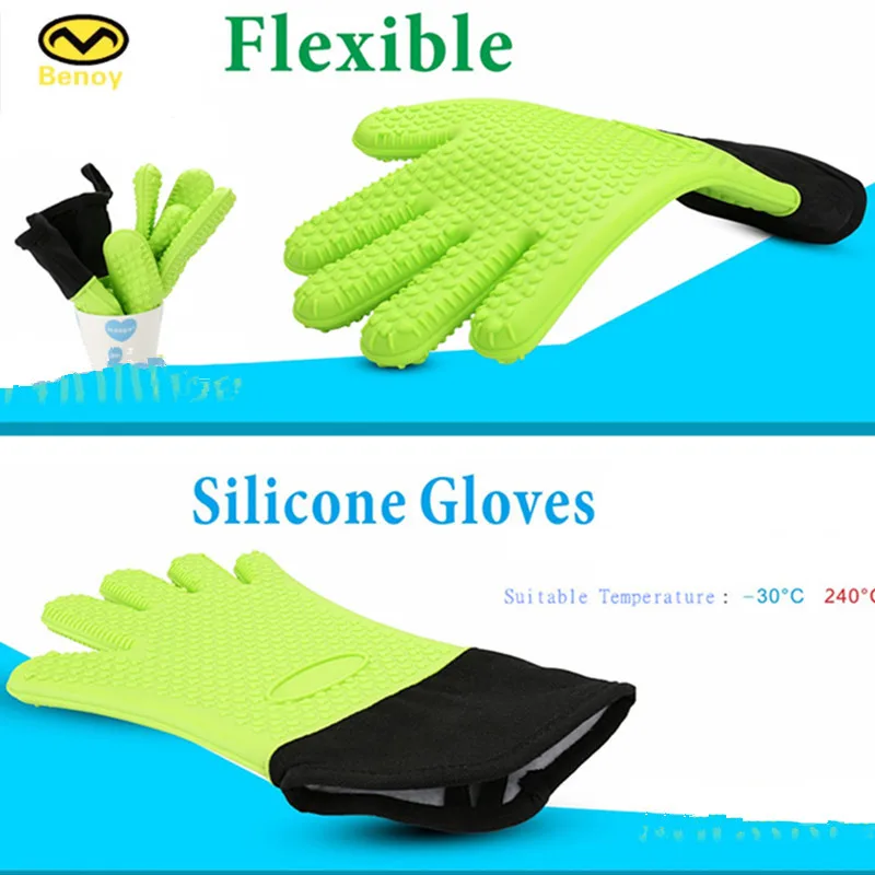 Hot Sale Microwave Heat Resistant Baking Food Grade Silicone Oven Gloves