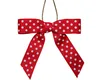 red with white dots grosgrain ribbon bow,pre-tied polka dot bows/wedding ribbon bow/red glitter ribbon bow,bottle bow tie