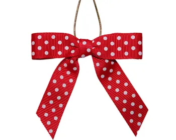 Red With White Dots Grosgrain Ribbon Bow Pre Tied Polka Dot Bows Red With White Dots Grosgrain Ribbon Bow Pre Tied Polka Dot Bows Wedding