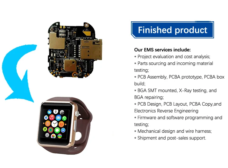 Smart Watch Circuit Board Intelligent Watch Pcb Assembly Smart Watch