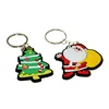 2019 Factory price no minimum custom shape 3D epoxy Christmas gifts eco-friendly soft rubber pvc keychains