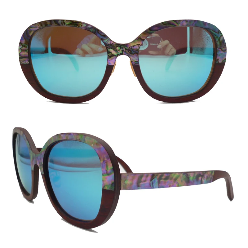 Seashell Sunglasses Cork Wood Sun Glasses