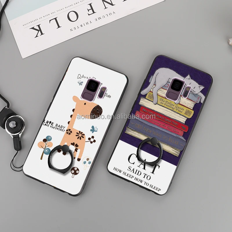 wholesale china custom cell mobile phone cover ring holder manufacturer for phone case samsung S8 S7 S7edge  C9